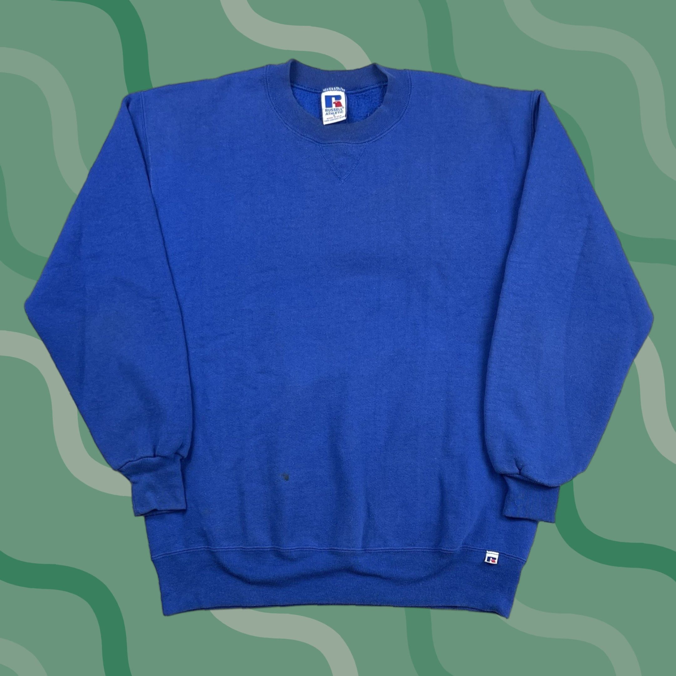 Russell Athletic VINTAGE Russell Athletic Crewneck Sweatshirt Men Large Blue 90s USA Pullover Sweatshirt Size US L / EU 52-54 / 3 - 1 Thumbnail