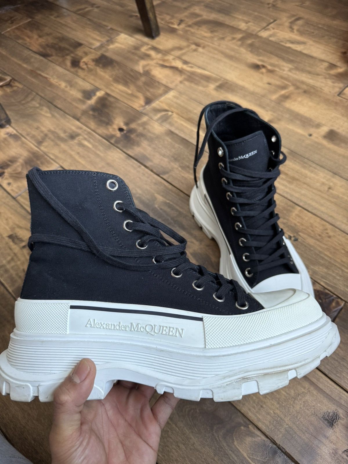 Alexander McQueen Alexander McQueen Tread Slick High Tops Chunky Sole Size US 7.5 / EU 40-41 - 3 Thumbnail