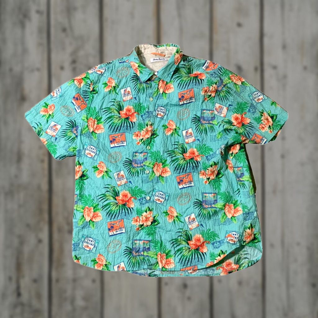 Tommy Bahama Tommy Bahama Mens Relaxed Fit Hawaiian Shirt Multicolor XL Short Sleeve Size US XL / EU 56 / 4 - 1 Thumbnail