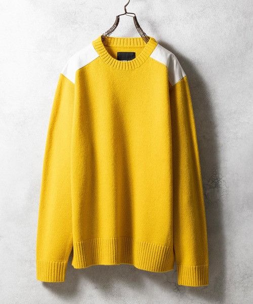 Number (N)ine number nine SHETLAND WOOL PATCHED KNIT Sweater Size US L / EU 52-54 / 3 - 1 Thumbnail