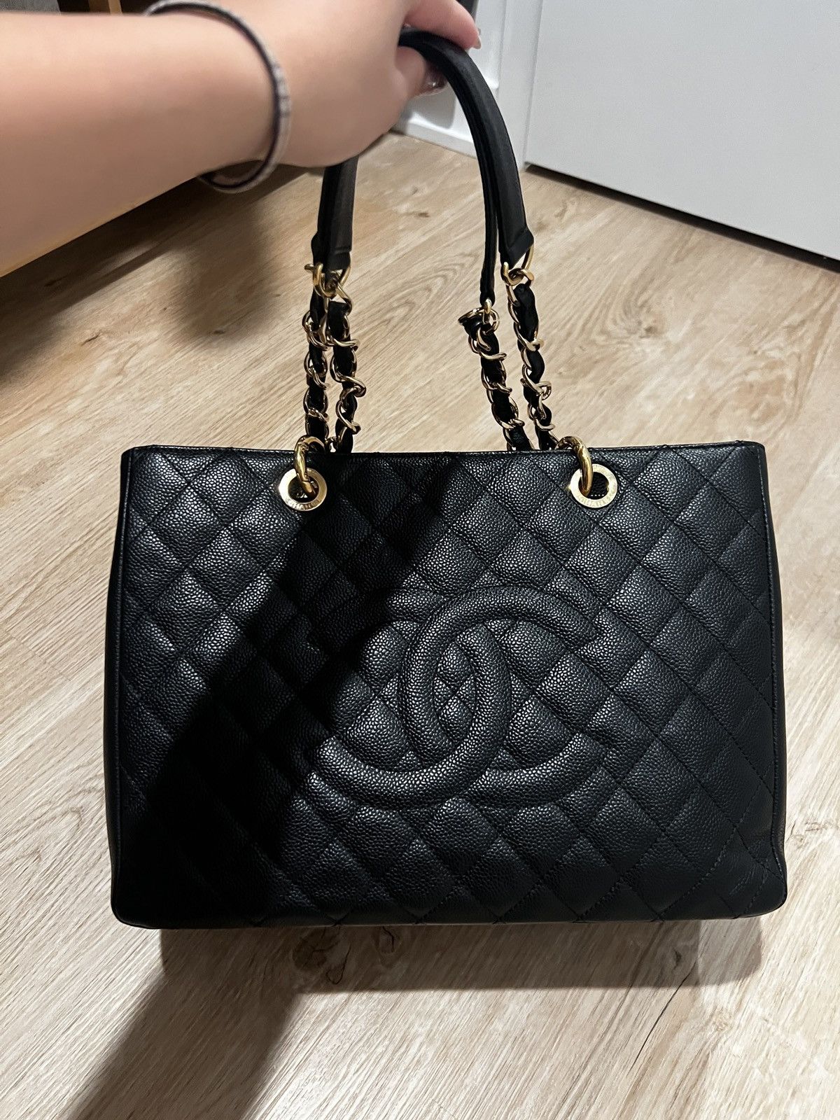 Chanel Pink x Black Terry Cloth CC Logo Tote Bag 929c97