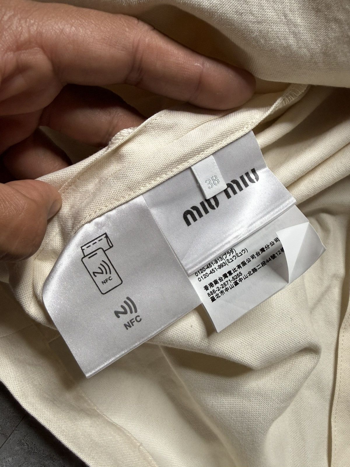 Miu Miu Miu-miu Single Breasted Canvas Logo Jacket Size XS / US 0-2 / IT 36-38 - 16 Thumbnail