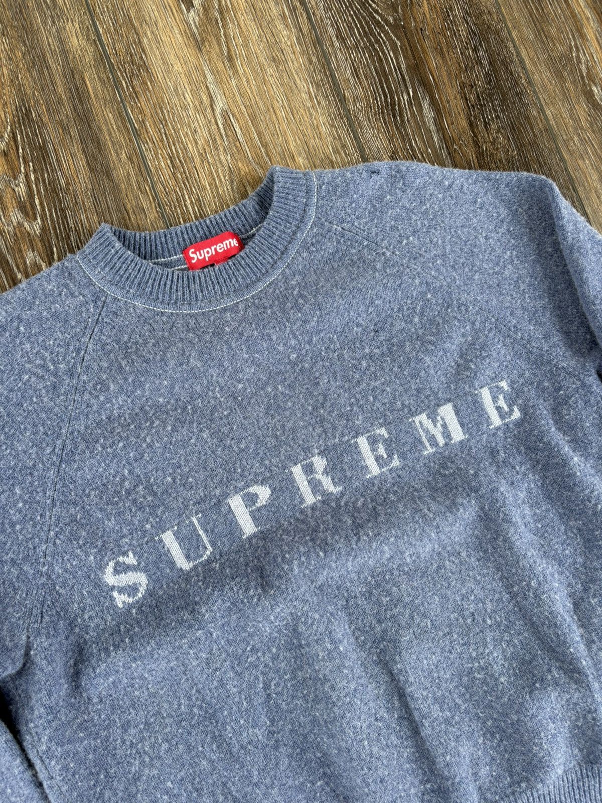 Supreme Supreme Stone Washed Crewneck FW20 Blue Size US M / EU 48-50 / 2 - 3 Thumbnail