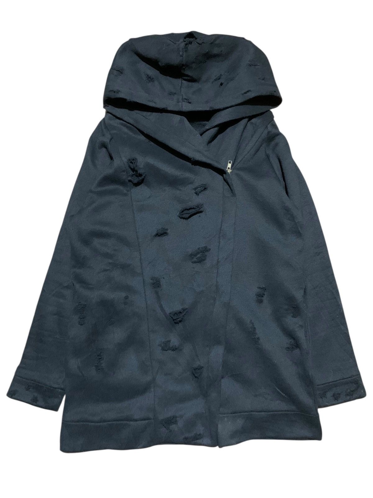 If Six Was Nine × Kansai Yamamoto × Le Grande Bleu (L.G.B.) Vtg Kansai asymmetrical distressed gothic punk styled hoodie Size US L / EU 52-54 / 3 - 12 Thumbnail