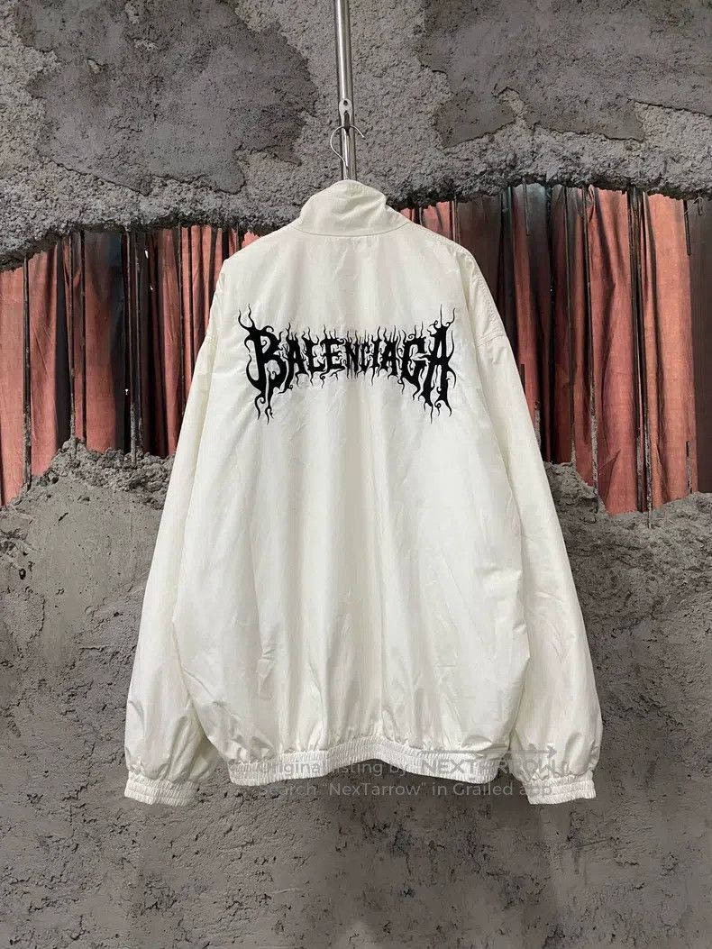 Balenciaga Balenciaga Back Embroidered Logo Fleece Jacket Size US XS / EU 42 / 0 - 2 Thumbnail