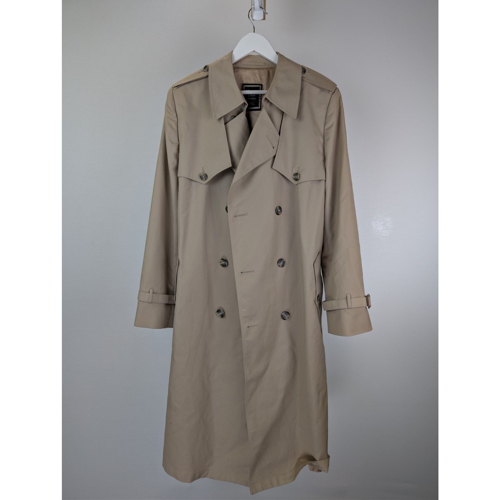 Dior o1rshd1 CC20 Long Trench Coat in Beige Size US L / EU 52-54 / 3 - 1 Thumbnail