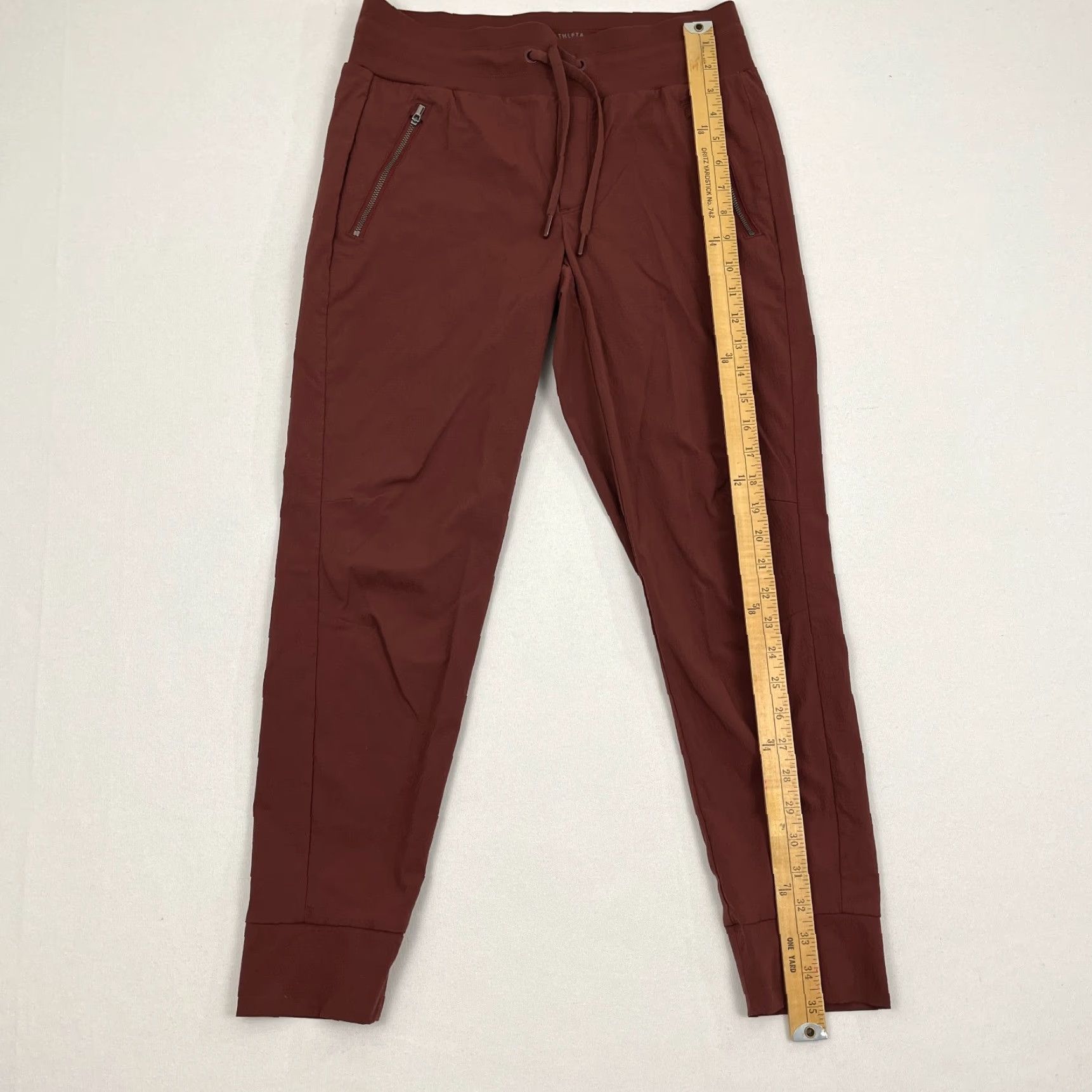 Athleta Athleta Trekkie North Jogger Pants Womens Sz 6 W29 L27 Burgundy Travel Pull On Size 28" / US 6 / IT 42 - 5 Thumbnail