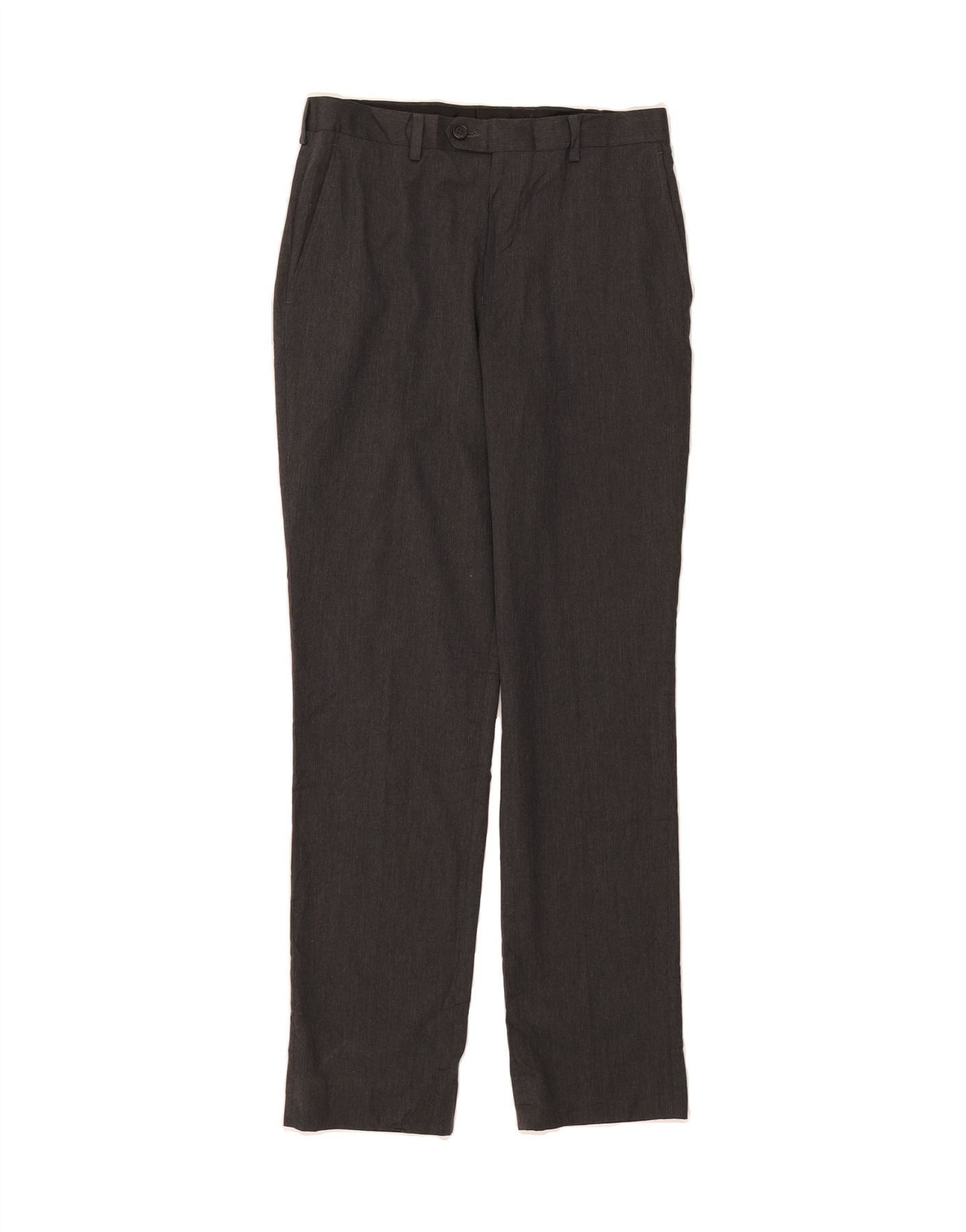 Ralph Lauren Boys Straight Suit Trousers 15-16 Years Grey Polyester Size L / US 10 / IT 46 - 1 Thumbnail
