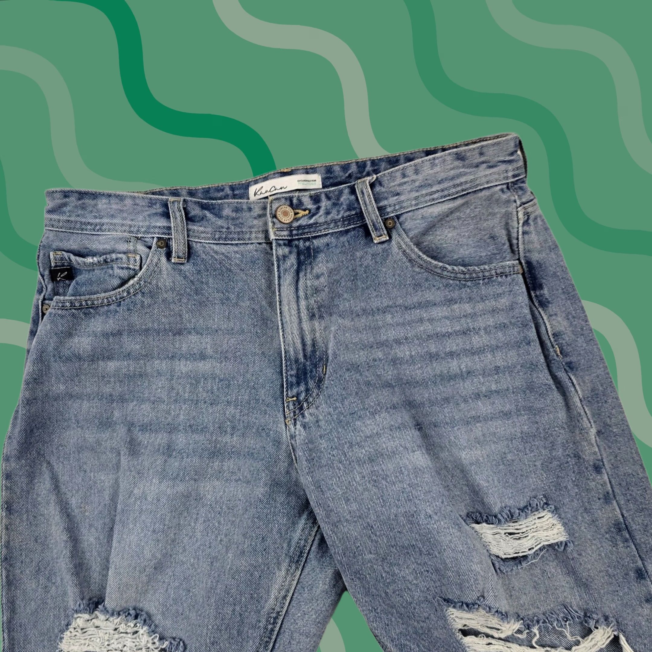 Vintage KanCan Jeans Distressed Light Wash Ankle Straight 30 Womens Blue 210310 Size 30" / US 8 / IT 44 - 1 Thumbnail