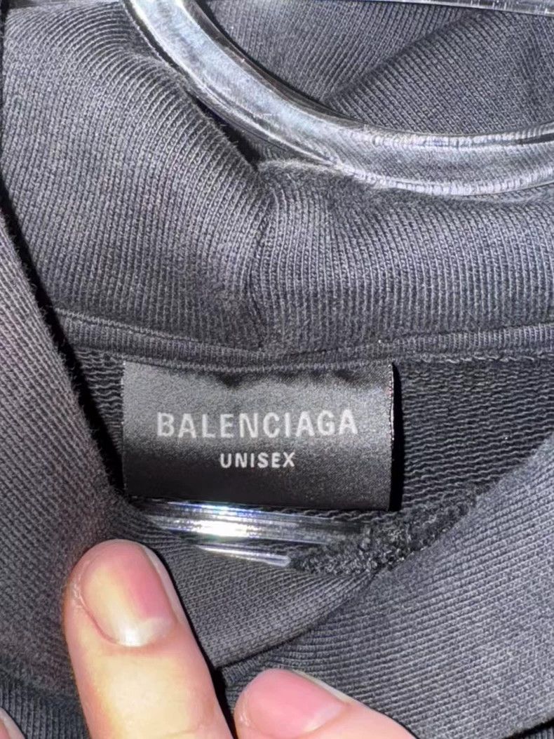 Balenciaga Balenciaga 3B Splashed Aged Hooded Sweatshirt Size US L / EU 52-54 / 3 - 4 Thumbnail