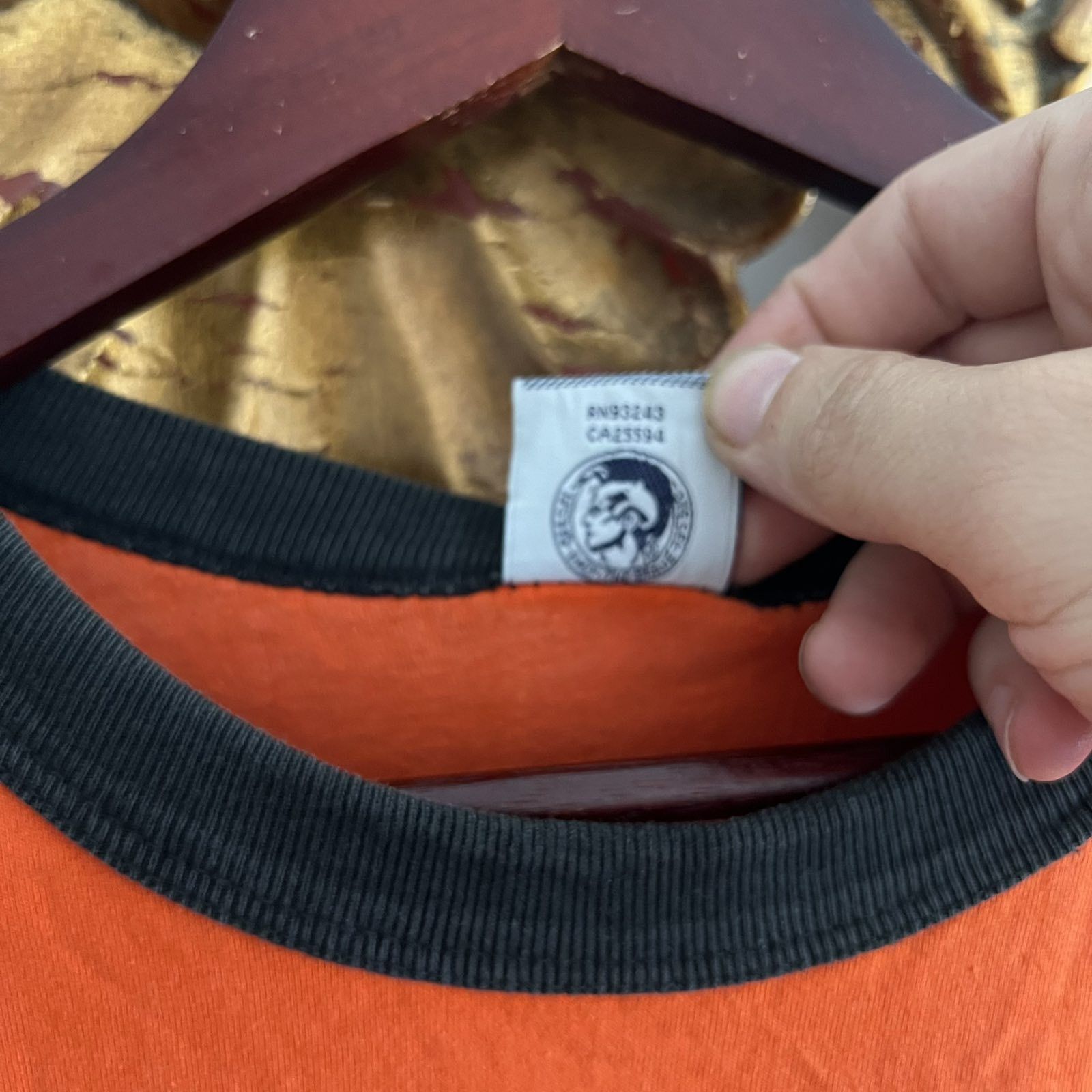 Diesel Vintage Diesel Japan Orange t-shirt Sz XL Size US XL / EU 56 / 4 - 7 Thumbnail
