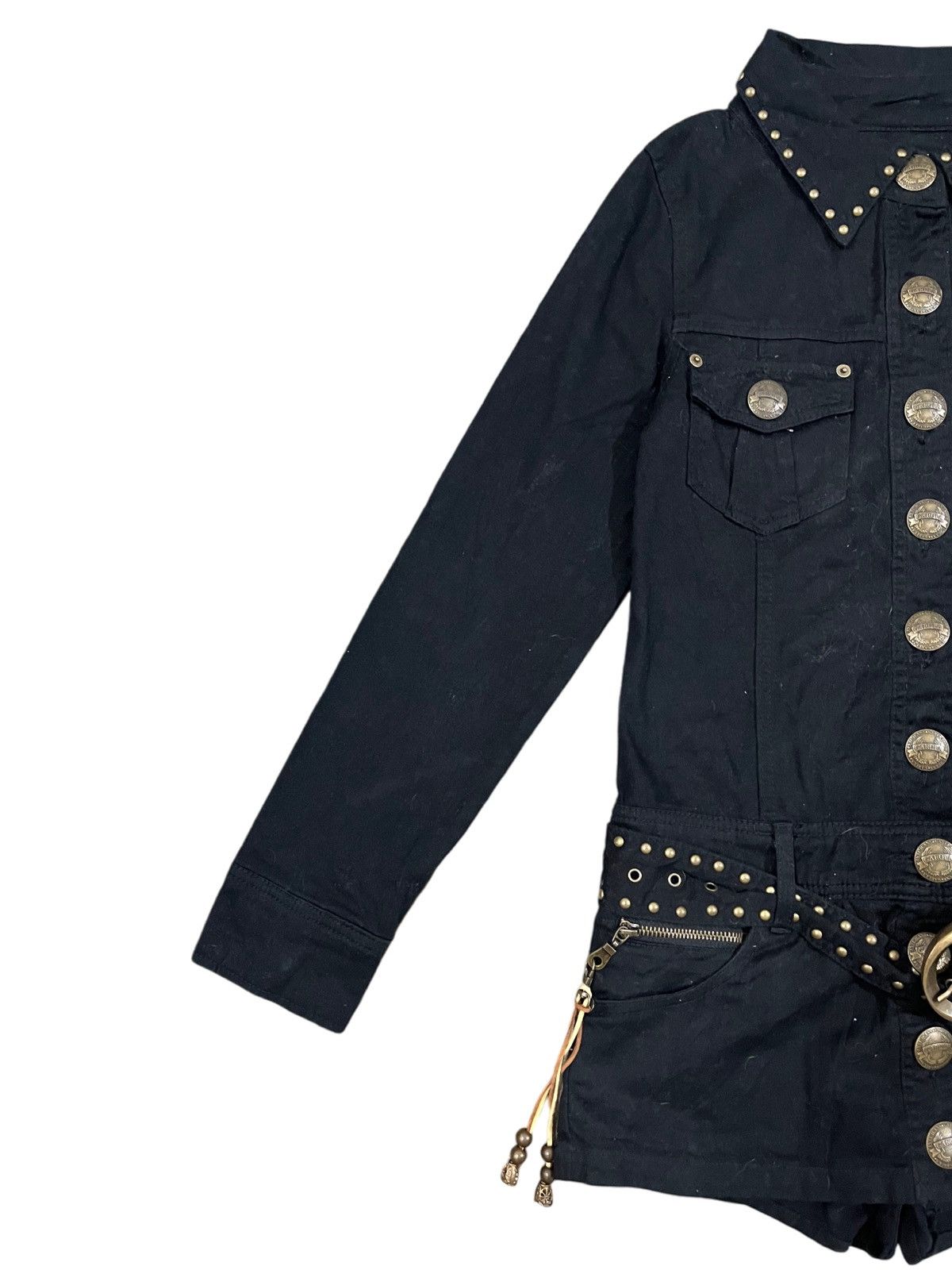 Japanese Brand × Vintage Vintage Garula City Chick Studded Romper Belt Jacket Size M / US 6-8 / IT 42-44 - 2 Thumbnail