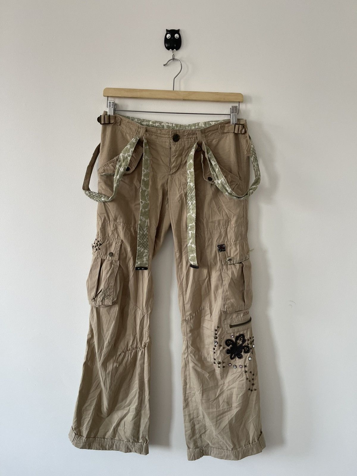 Miss Me Rare Vintage MISS ME Le Lotus Bleu Flare Multi Pocket Pant Size 29" - 1 Thumbnail