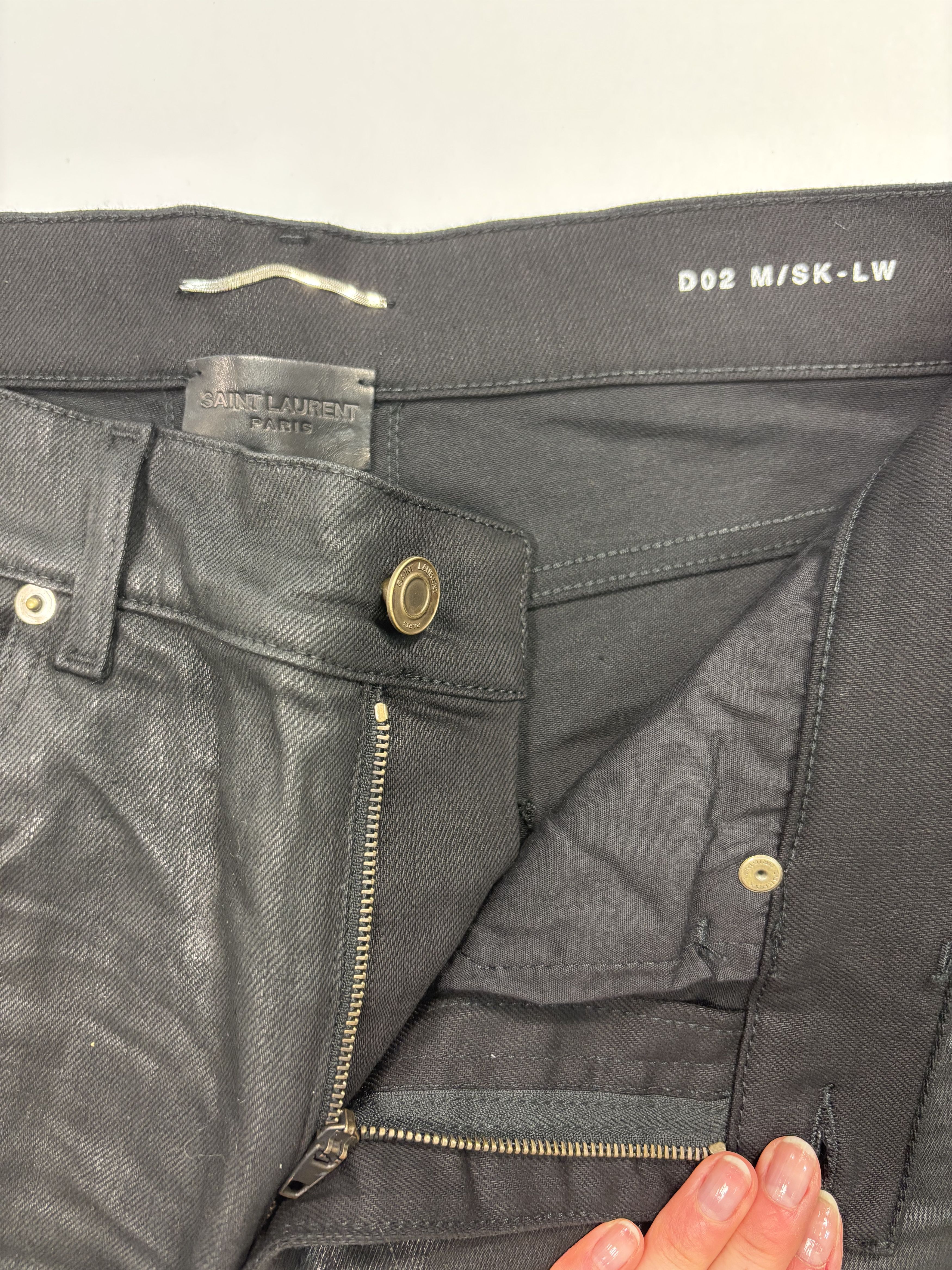 Saint Laurent Paris Saint Laurent Leather Look Pants Size US 32 / EU 48 - 2 Thumbnail