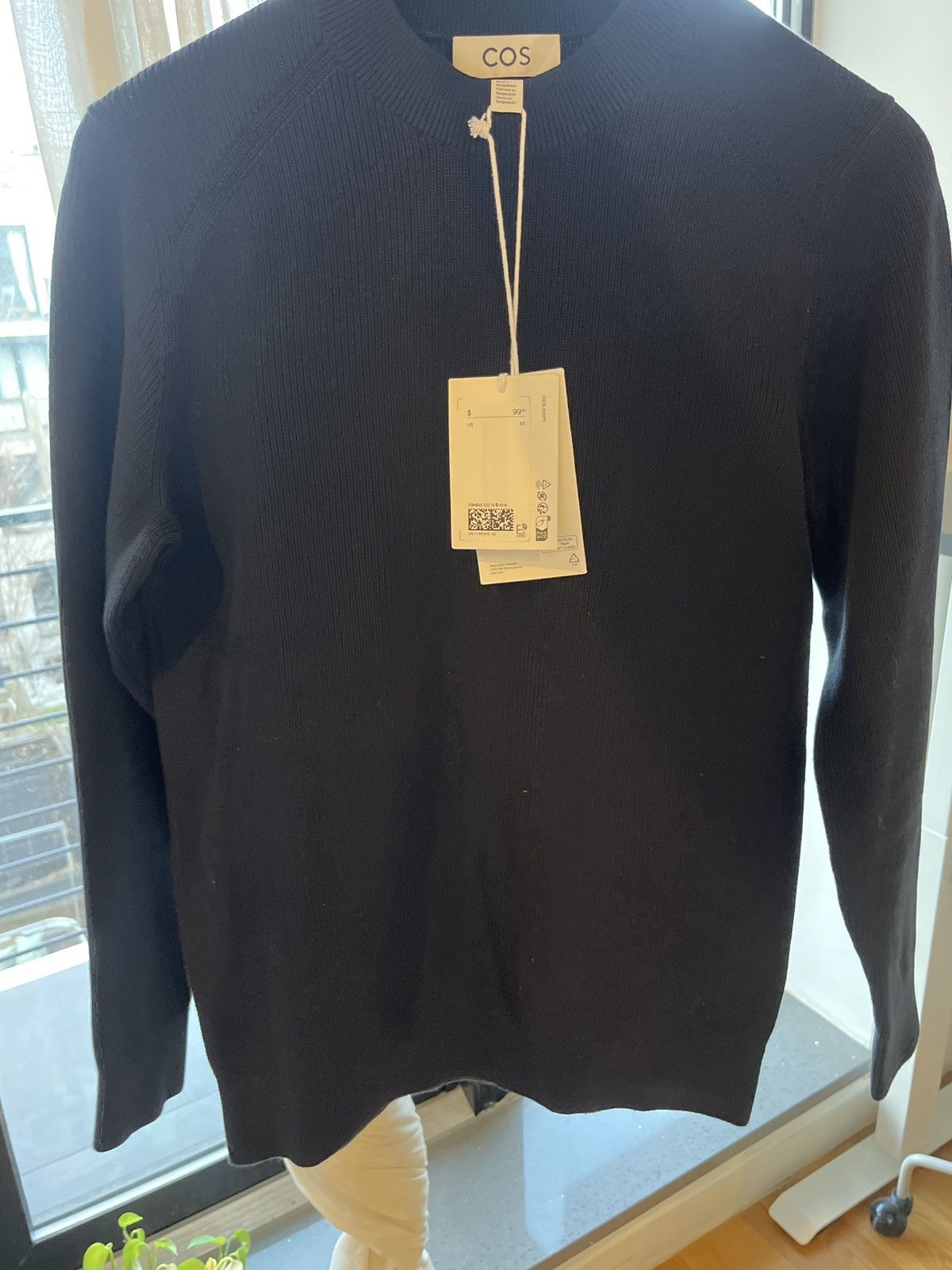 Cos Regular Ribbed Knit Cotton Sweater Size US XS / EU 42 / 0 - 4 Thumbnail