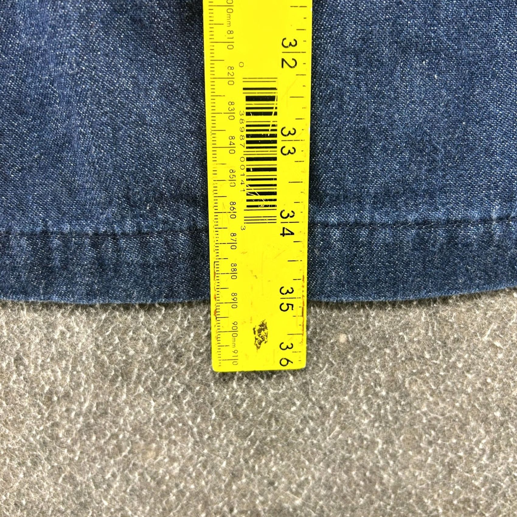Denime VINTAGE Denim Maxi Skirt Womens 12 Waist Blue Long Pencil Dark Wash Cotton 90s Mermaid Button Pleated Pockets 80s 90s Theme Boys Girls Mens Womens Size 34" / US 12 / IT 48 - 5 Thumbnail