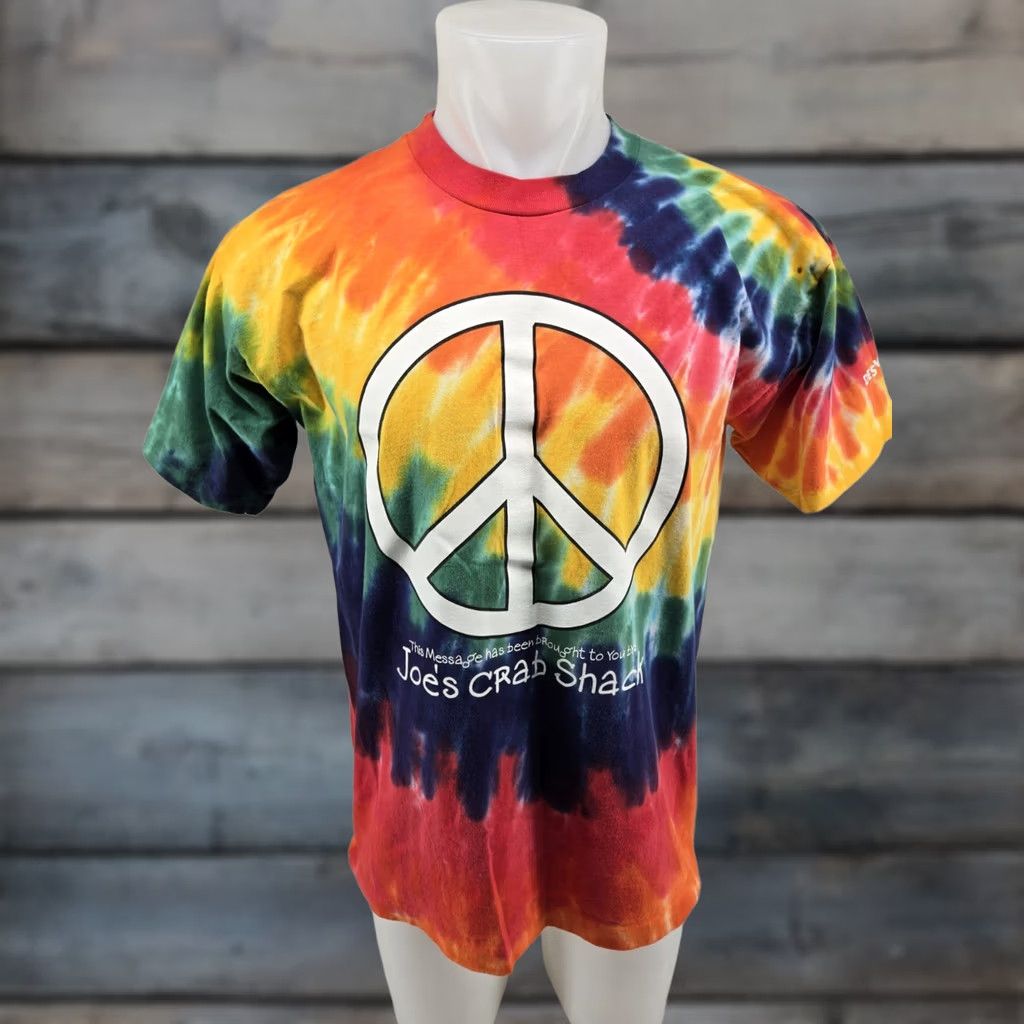 destin VINTAGE 90s Joe's Crab Shack T-Shirt Large Tie Dye Peace Love Destin Shirt Mens Size US L / EU 52-54 / 3 - 1 Thumbnail