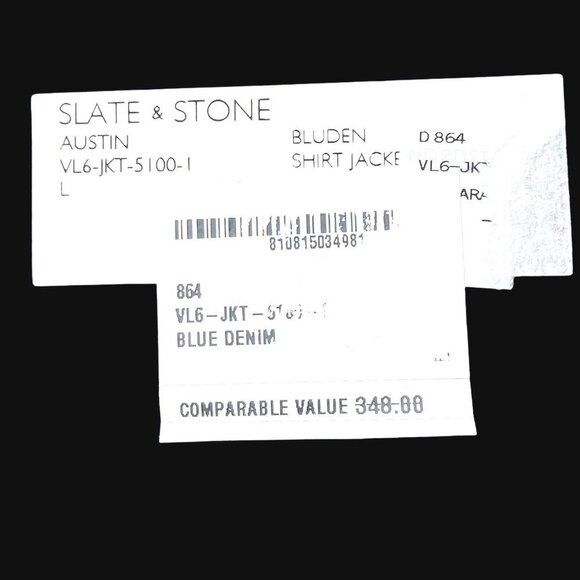 Slate & Stone Slate & Stone Mens Dark Wash Snap Front Long Sleeve Denim Sh Size US L / EU 52-54 / 3 - 8 Thumbnail