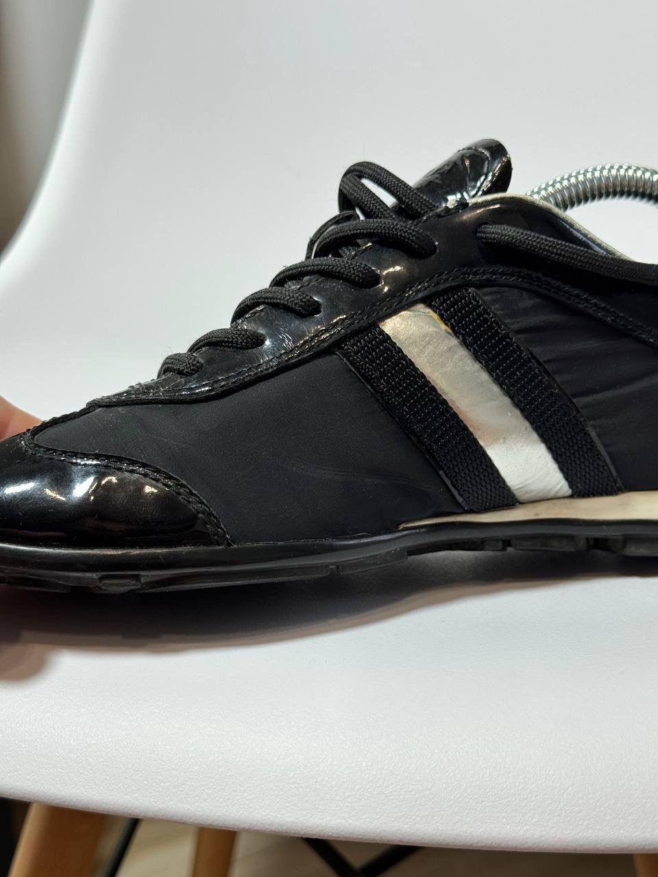 Prada Prada Black Patent Leather & Nylon Sneakers Size 35.5 Size US 5.5 / IT 35.5 - 13 Thumbnail