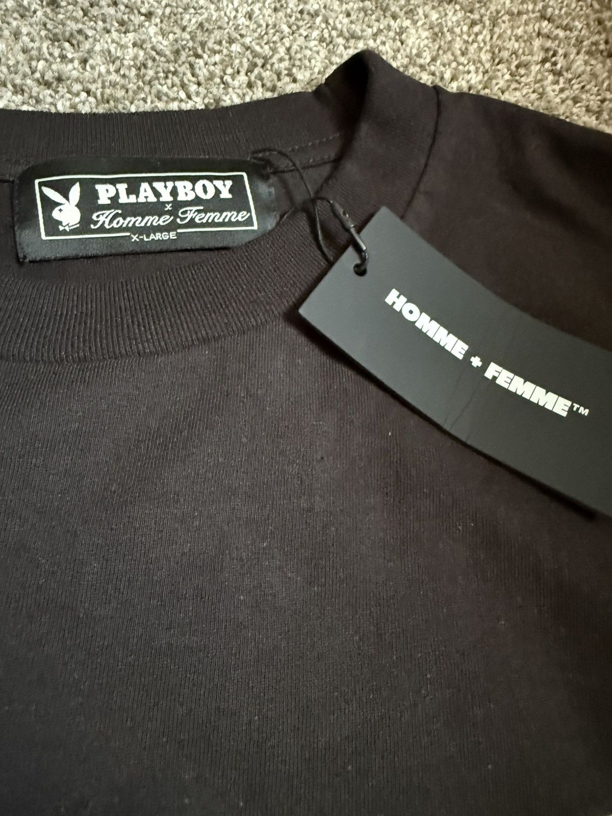Homme + Femme La × Playboy Playboy x Homme + Femme “Twsited Bunny” Men’s T-shirt Black Size US XL / EU 56 / 4 - 3 Thumbnail