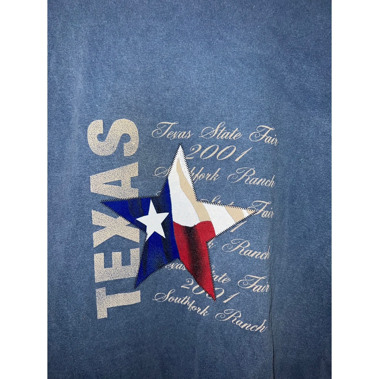 Vintage Vintage Texas State Fair Shirt TX Blue Graphic Tee 2001 M Size US M / EU 48-50 / 2 - 2 Thumbnail
