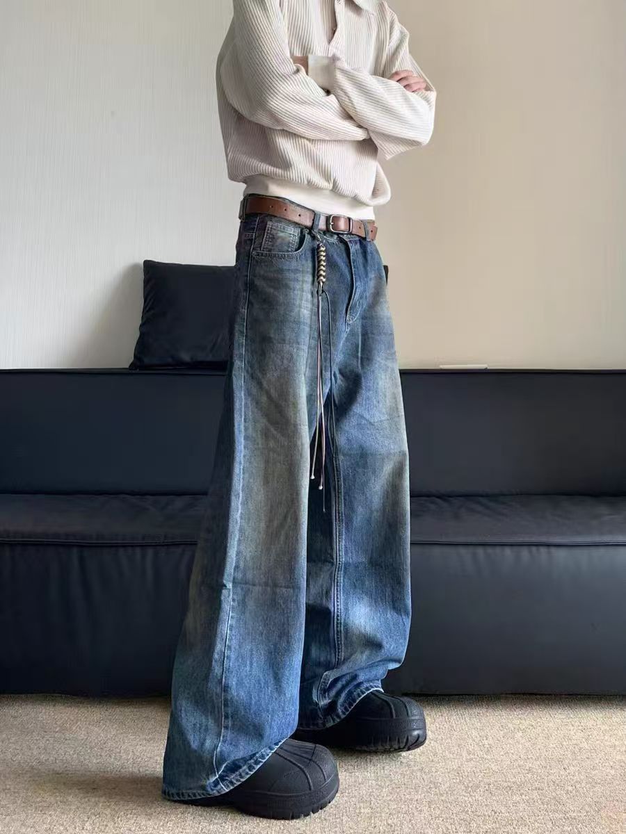 Japanese Brand × Jean Casual straight leg vintage baggy jeans Size US 34 / EU 50 - 4 Thumbnail