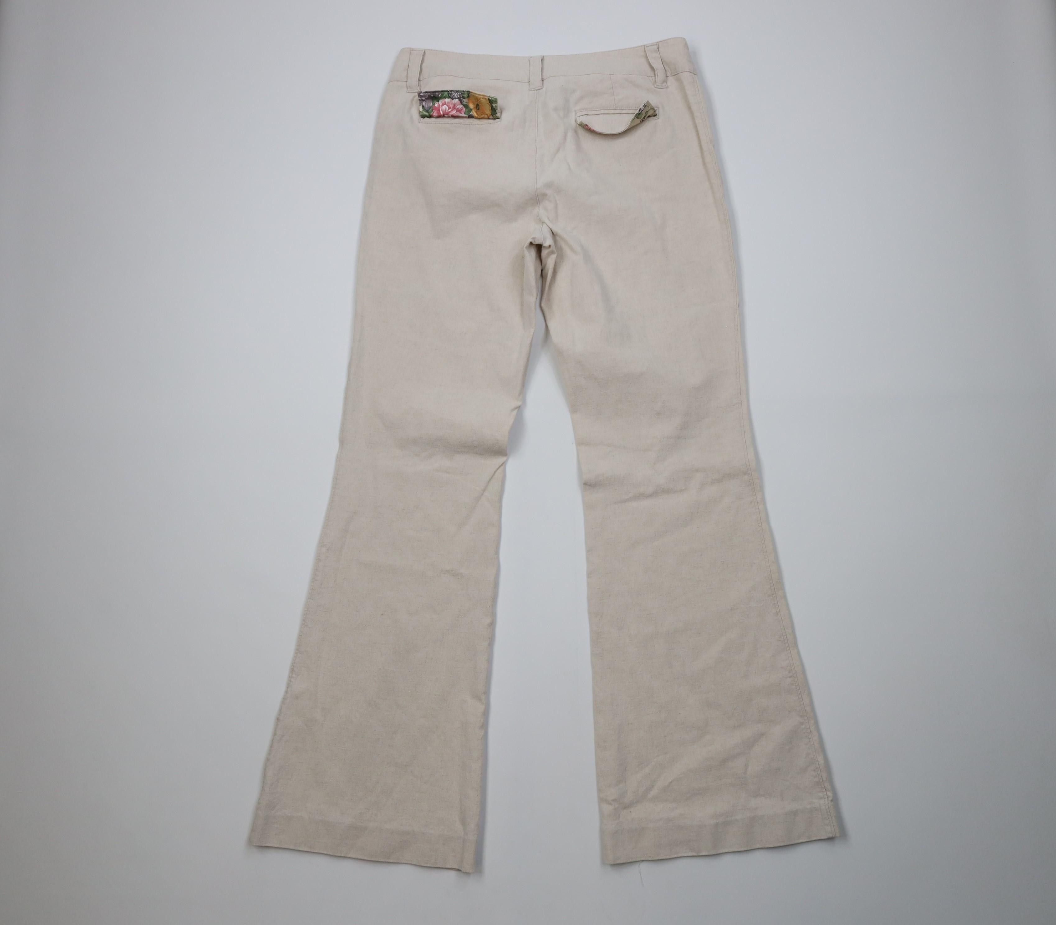 Vintage Vintage 90s Y2K Babydoll Flared Wide Leg Bell Bottoms Pants Size 32" / US 10 / IT 46 - 9 Thumbnail