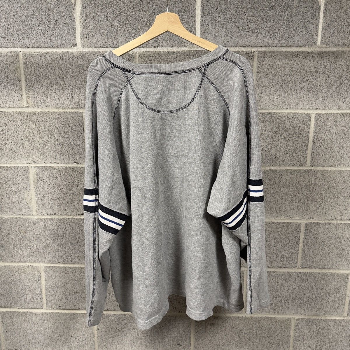 Vintage Faded Wide Boxy Striped Raglan Longsleeve Shirt ERD Grunge Size US XXL / EU 58 / 5 - 6 Thumbnail