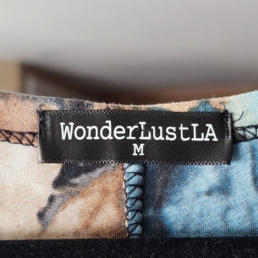 Wanderlust Wanderlust LA Size Medium Graphic Print Dress - Brown & Blue Size M / US 6-8 / IT 42-44 - 4 Thumbnail