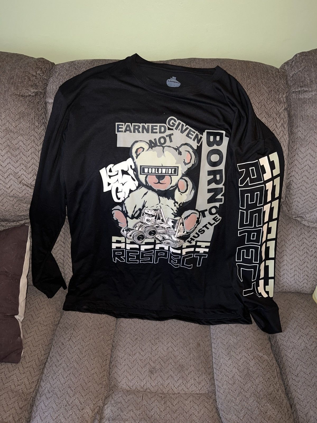 Hypebeast Launder Respect LS Tee Size US XL / EU 56 / 4 - 1 Thumbnail