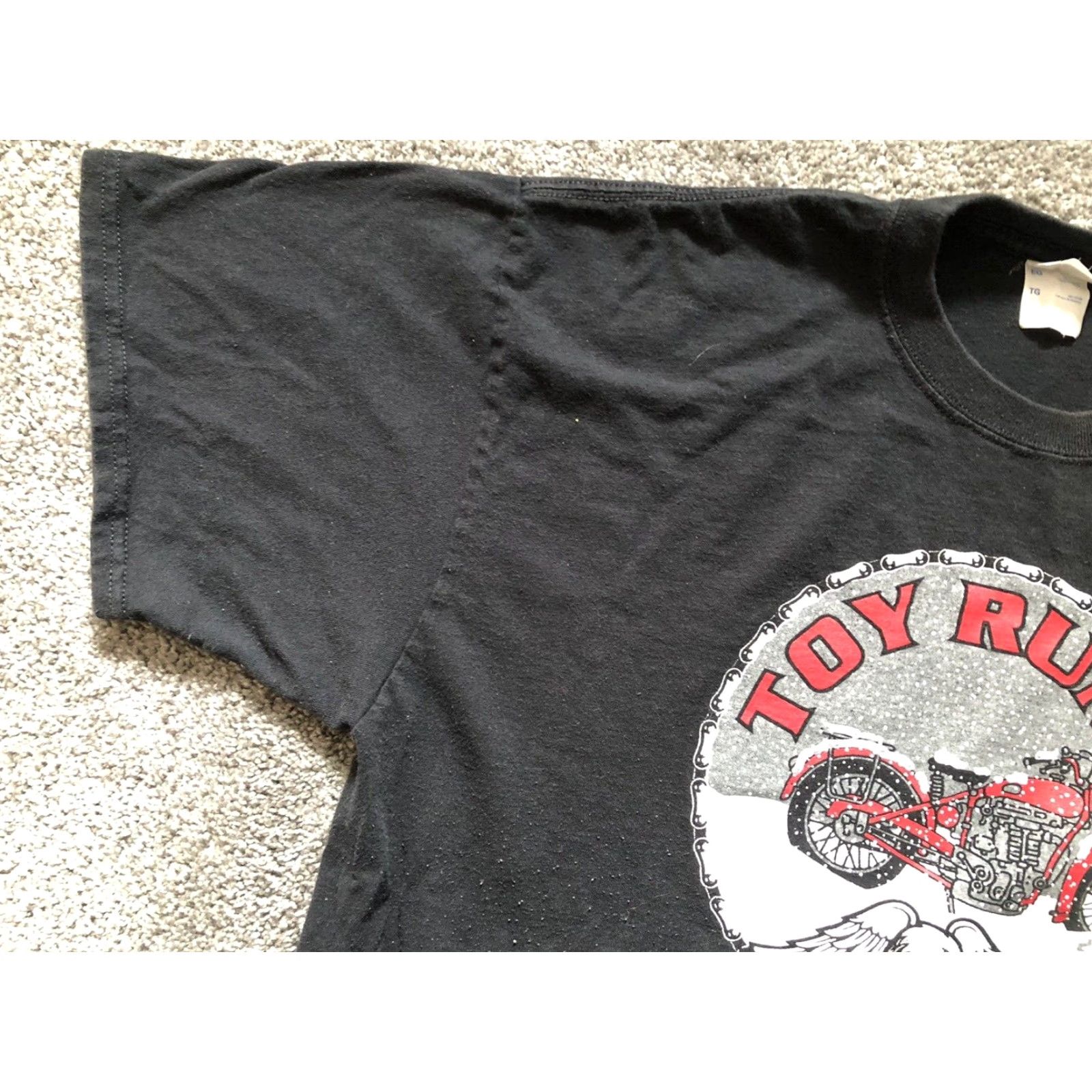 Port & Company Harley Owners Group Toy Run T Shirt Black XL 100% Cotton Graphic Print Port & Company Men T-Shirt Short Sleeve Summer Fall Spring Vintage? Size US XL / EU 56 / 4 - 6 Thumbnail
