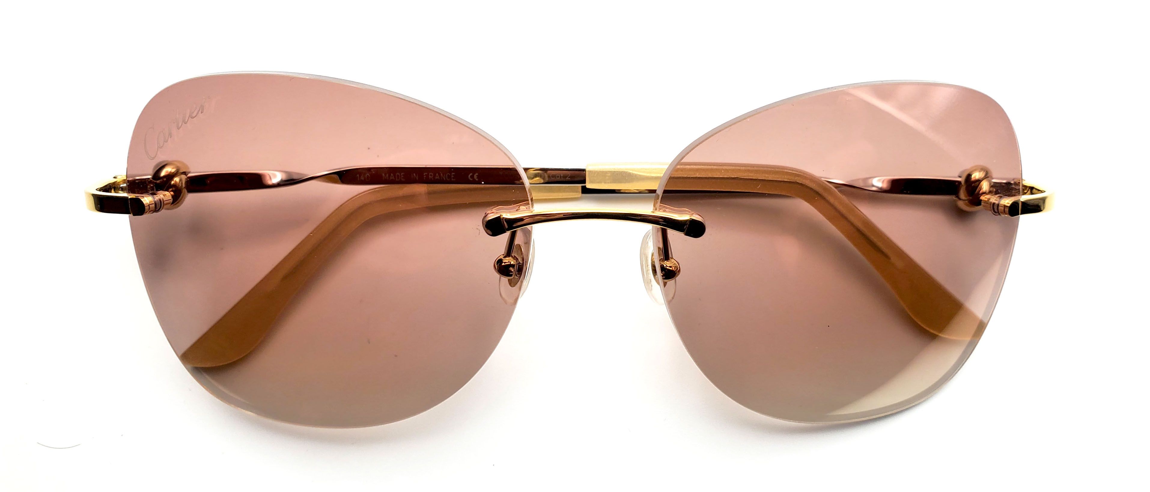 Cartier NEW! Cartier Gold Sunglasses CT00915 Size ONE SIZE - 8 Thumbnail