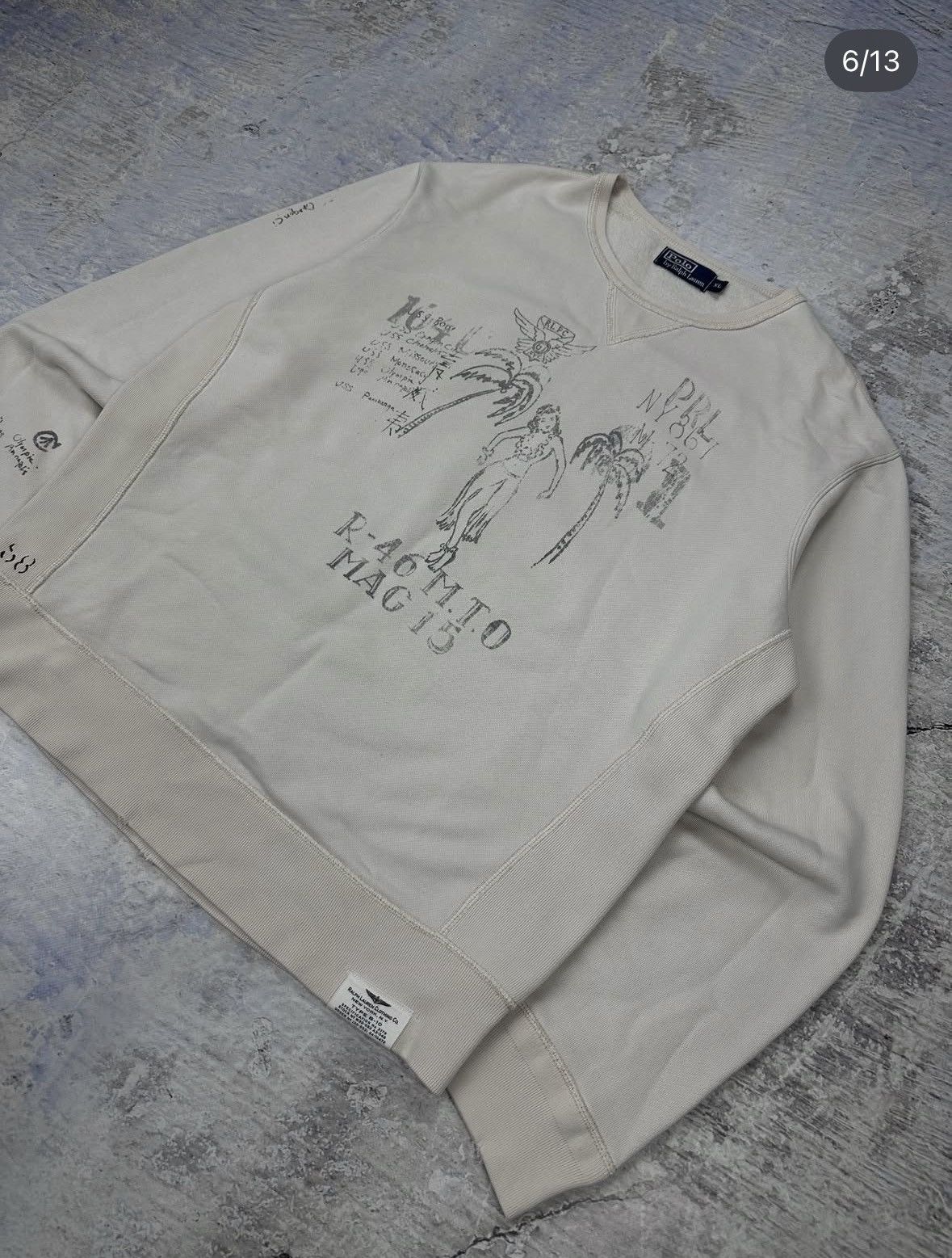 Polo Ralph Lauren Polo Ralph Lauren vintage sweatshirt patchwork japaneese Size US XL / EU 56 / 4 - 4 Thumbnail