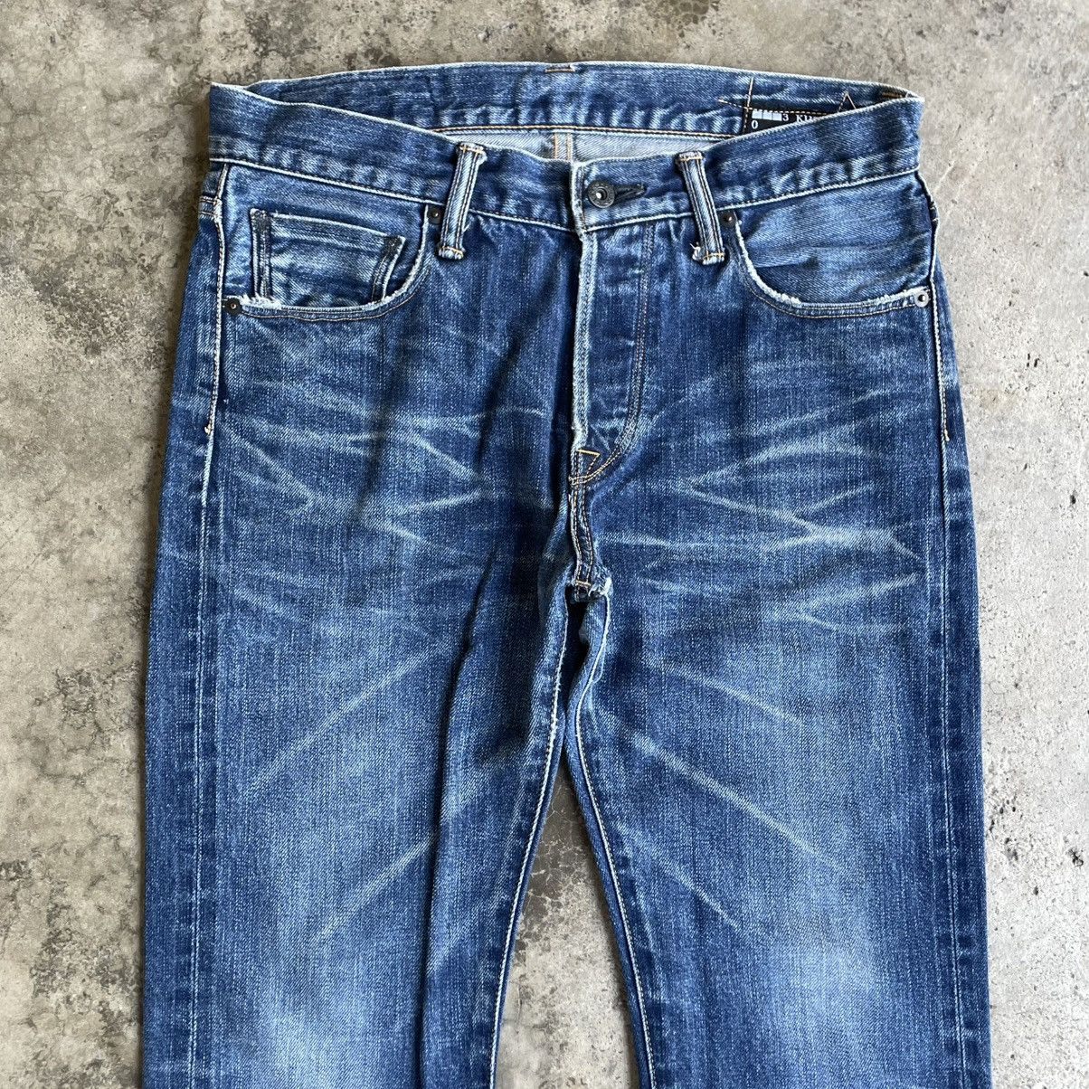 KURO 🔥🇯🇵KURO Japan Blue Denim Distress Selvedge Denim Jeans Size US 31 - 2 Thumbnail