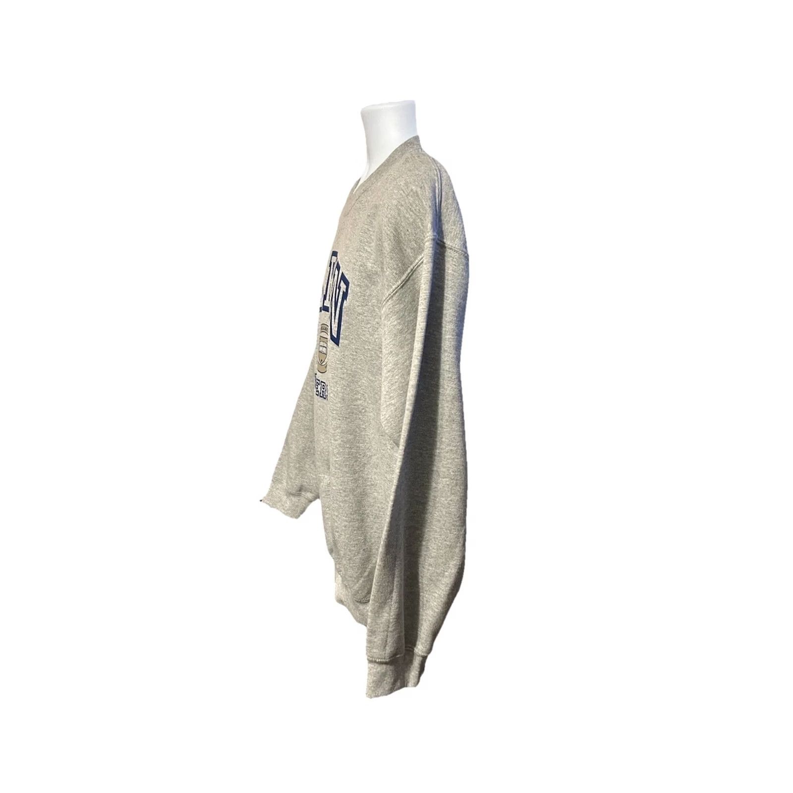 Gildan VINTAGE Gildan Sweatshirt University Klein Pullover Gray Adult Large Crew Neck Long Sleeve Graphic Print NWT Dead Stock 2002 Unisex Mens Womens Size US L / EU 52-54 / 3 - 3 Thumbnail