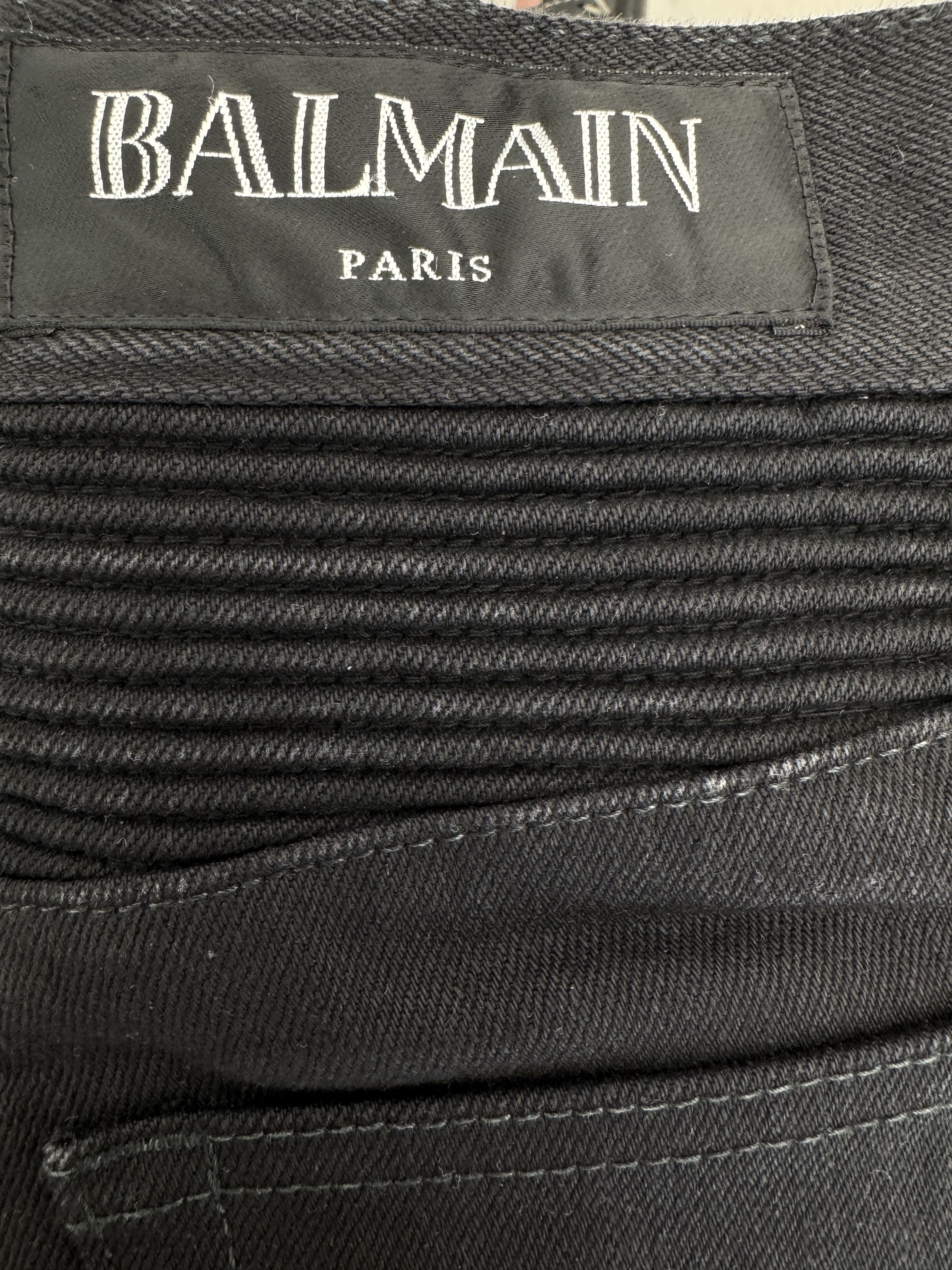 Balmain 2011 Christophe Decarnin denim biker Size US 31 - 6 Thumbnail