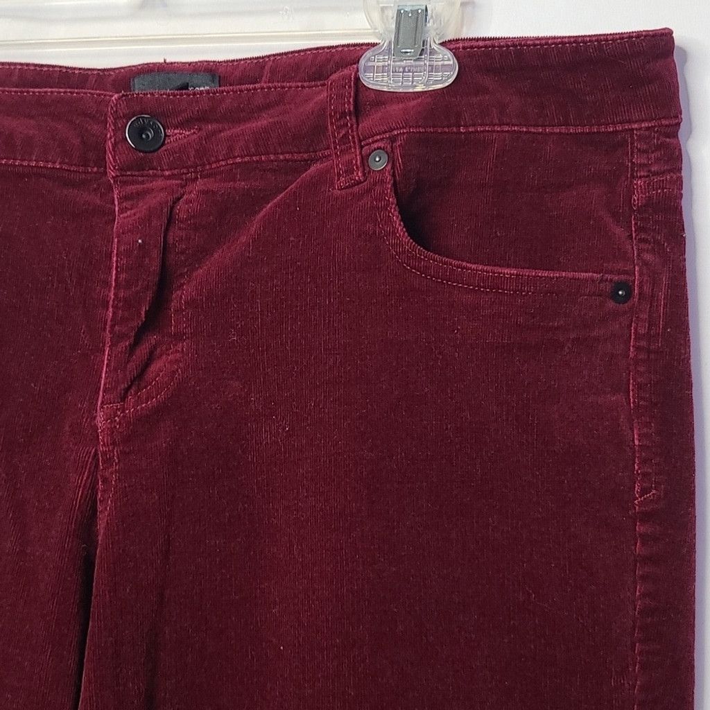 The Unbranded Brand Edyson Chelsea boot cut red purple corduroy pants sz 33S Size 33" - 4 Thumbnail