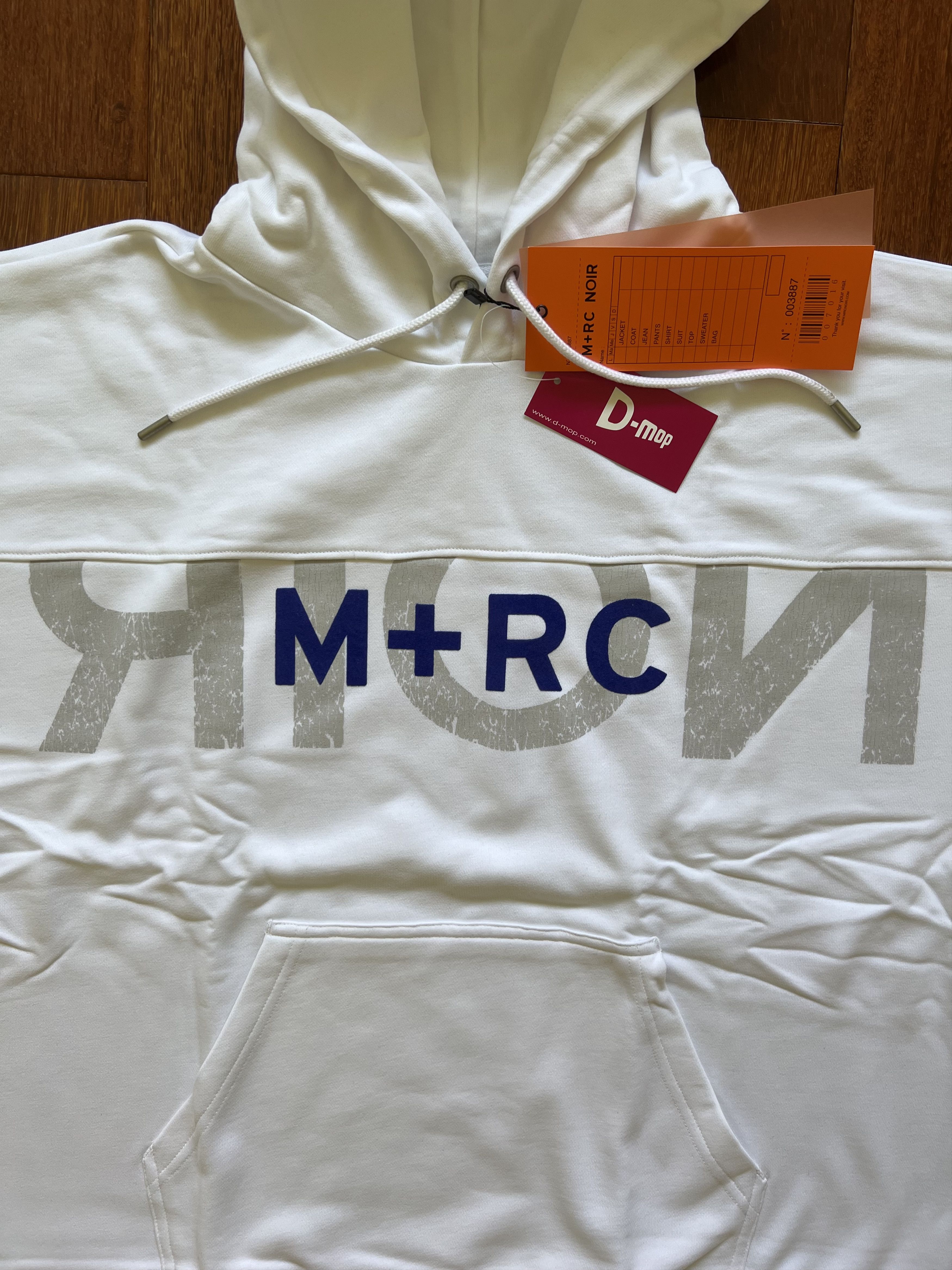 M+Rc Noir 💚 M+RC Noir Big Logo Hoodie White Large NEW Size US L / EU 52-54 / 3 - 8 Thumbnail