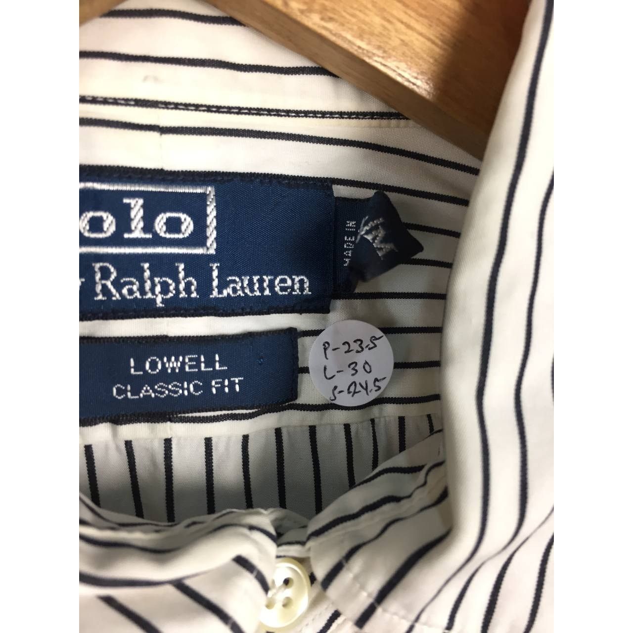 Polo Ralph Lauren × Vintage Vtg Polo Ralph Lauren Lowell Classic Fit Button Down Shirt Size US XL / EU 56 / 4 - 10 Thumbnail