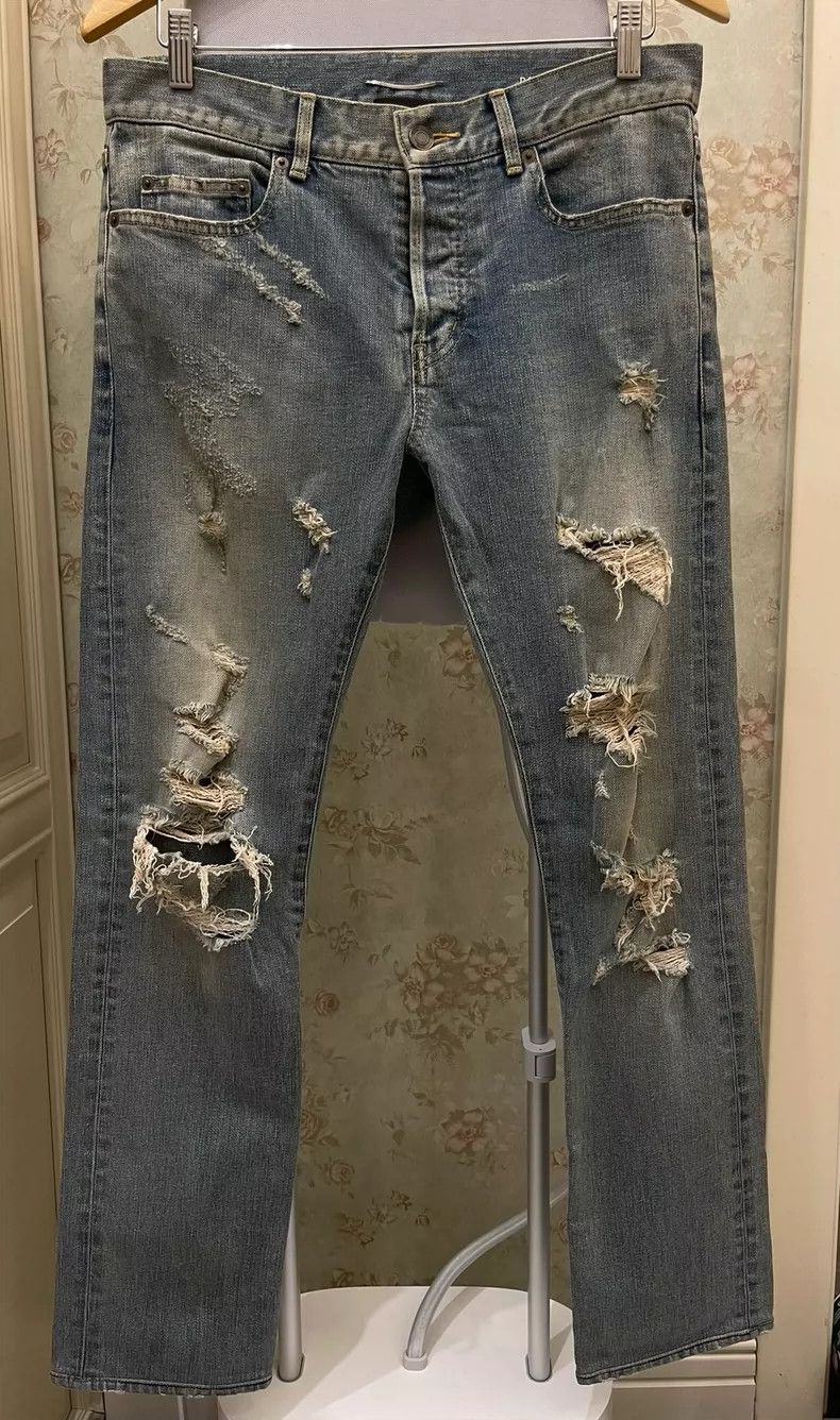 Saint Laurent Paris Saint Laurent Paris 14 FW Big Bang Blue Jeans Nextarrow-250 Size US 30 / EU 46 - 1 Thumbnail