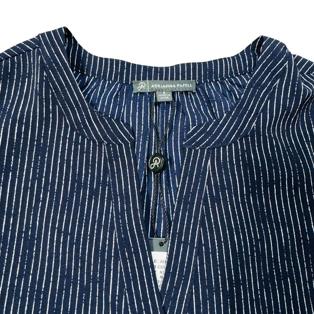 Adrianna Papell NWT New $89 Adrianna Papell Flutter Sleeve V-Neck Striped B Size S / US 4 / IT 40 - 7 Thumbnail