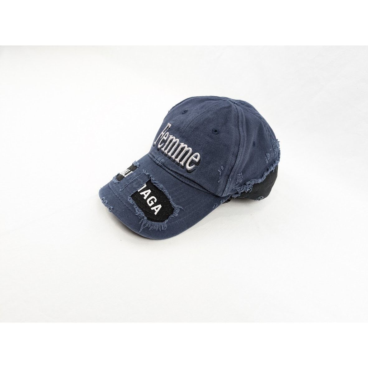 Balenciaga o1rshd1 Q:3 / Size: L / DUP/ Femme Logo Cap / Hat Blue/Black Size ONE SIZE - 5 Thumbnail