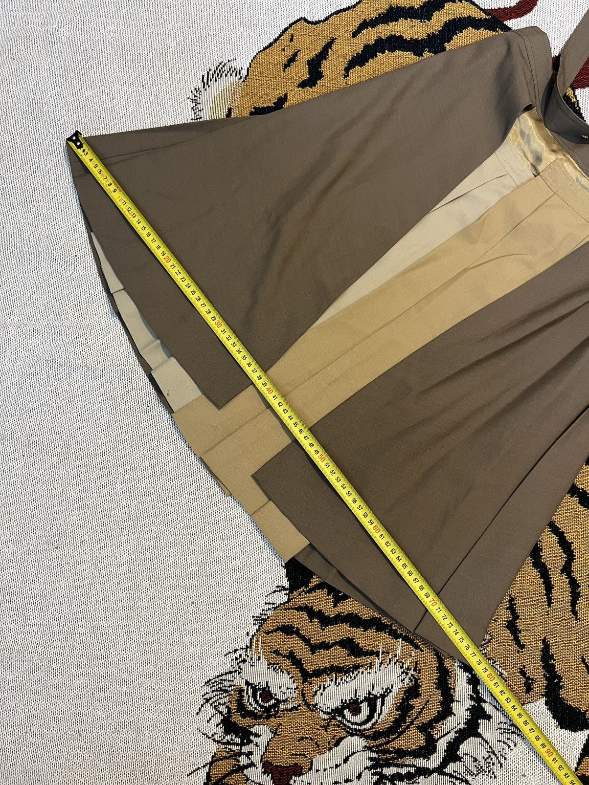 Marni Marni paneled wool mid-length skirt in khaki and tan Size 27" / US 4 / IT 40 - 14 Thumbnail