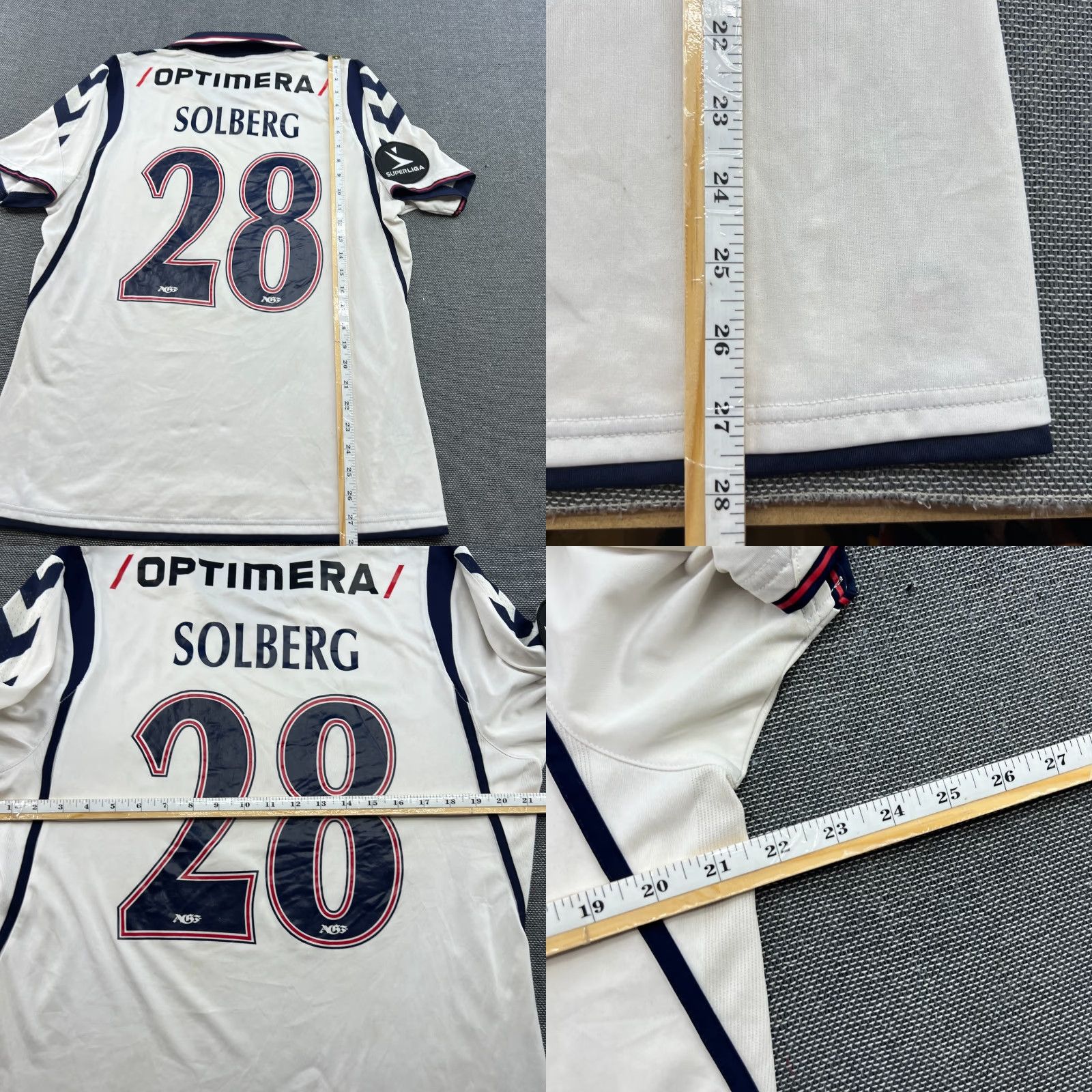 Hummel Hummel Aarhus GF 2012 2013 Home Solberg #28 Football Jersey Sz L White Size US L / EU 52-54 / 3 - 10 Thumbnail