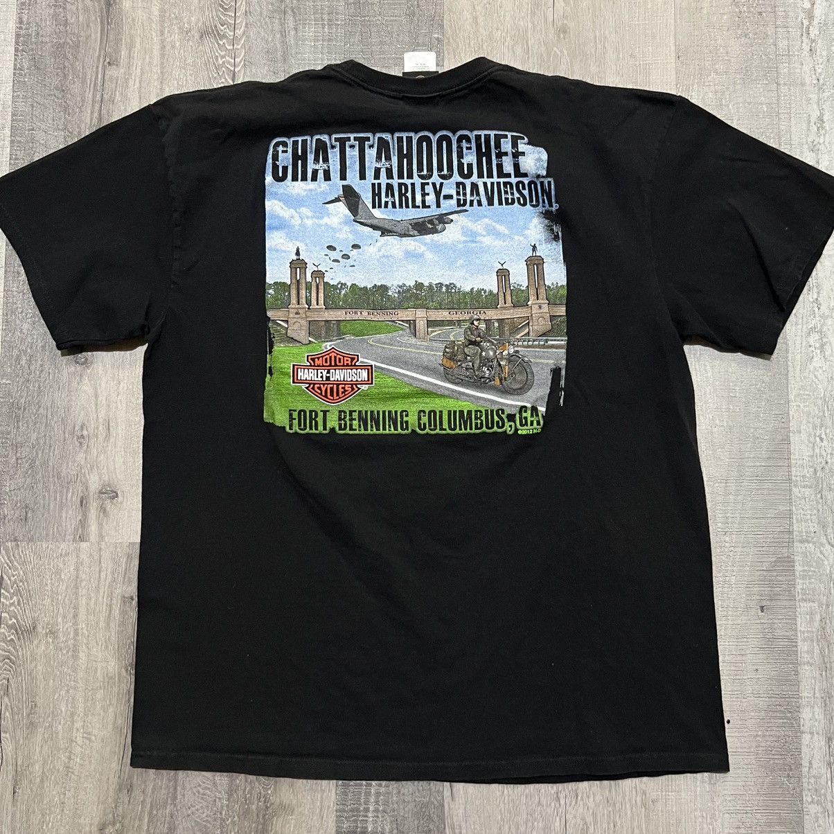 Harley Davidson Harley Davidson Black Fort Benning Wolf Graphic Biker Shirt Size US L / EU 52-54 / 3 - 3 Thumbnail