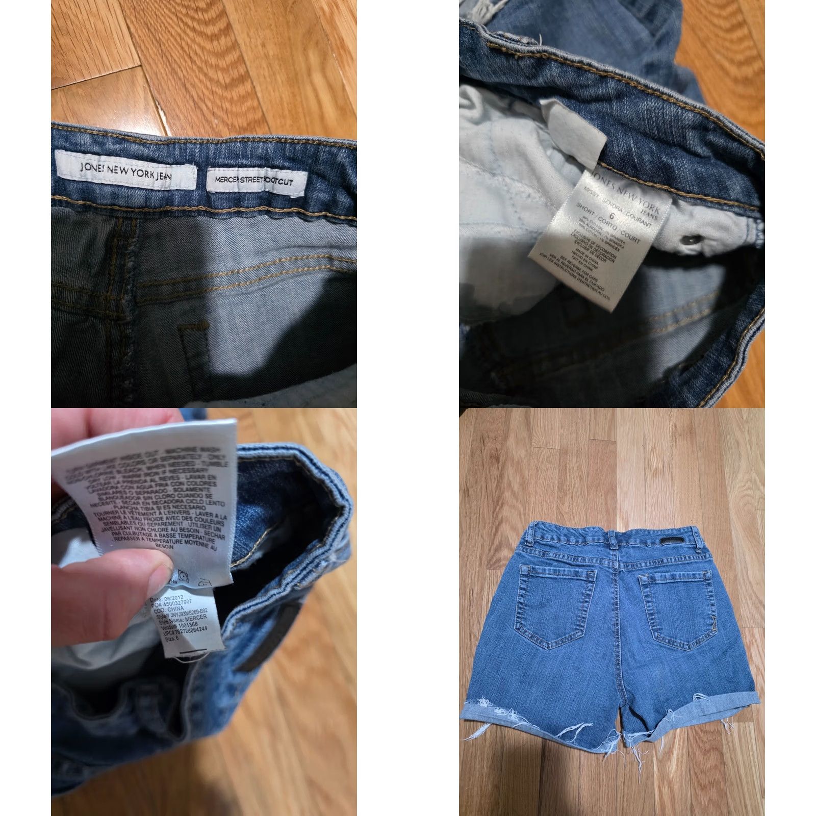 Jones New York Jones New York Cut-Off Shorts Women's 6 Blue Denim Cotton Mid Rise Stretch Casual 5-Pocket Button Front Womens Summer Winter Fall Spring USA Shirt? Size 28" / US 6 / IT 42 - 8 Thumbnail