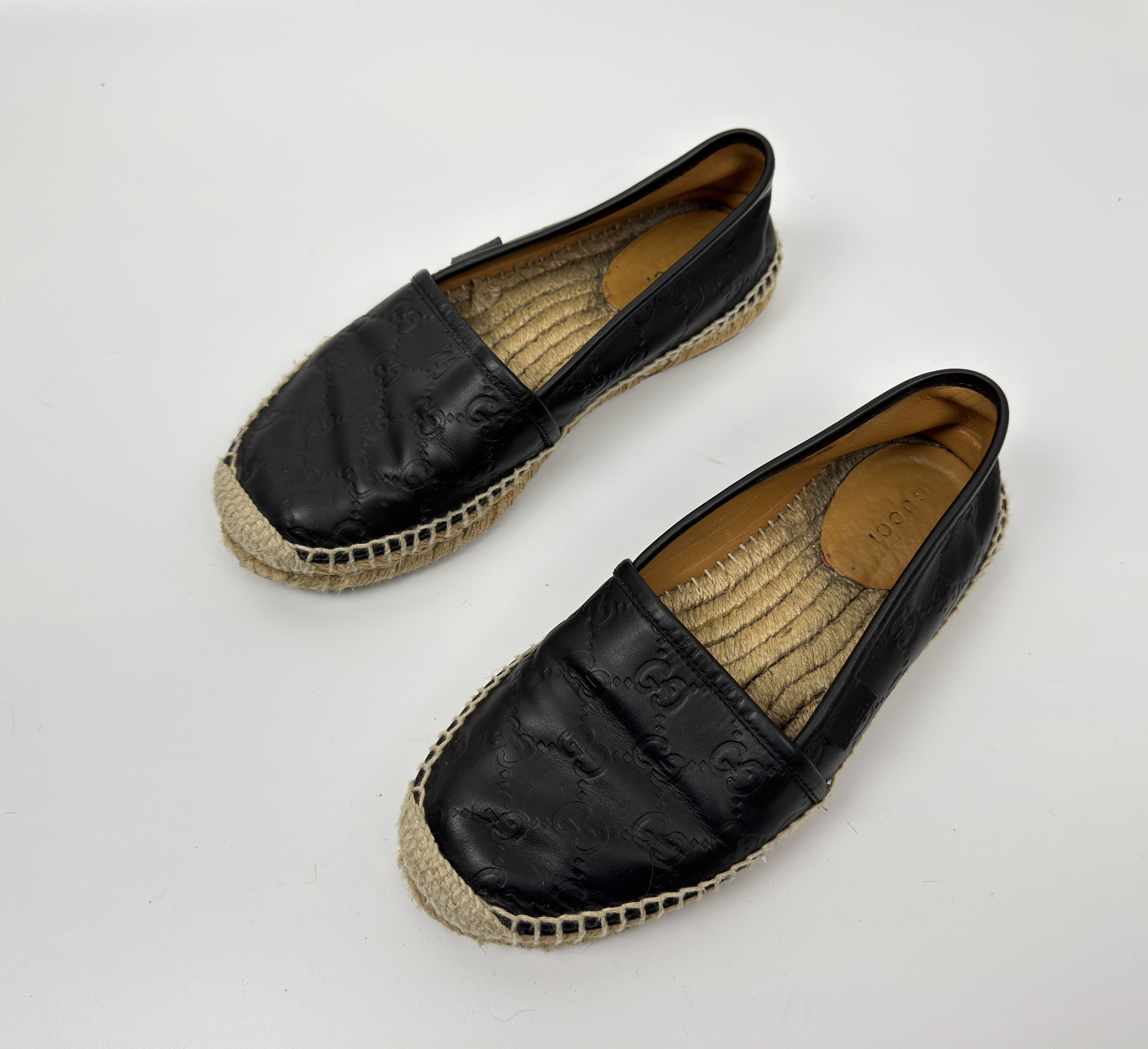 Gucci GUCCI Monogram GG Leather Women's Espadrilles Size 36 Size US 6 / IT 36 - 3 Thumbnail
