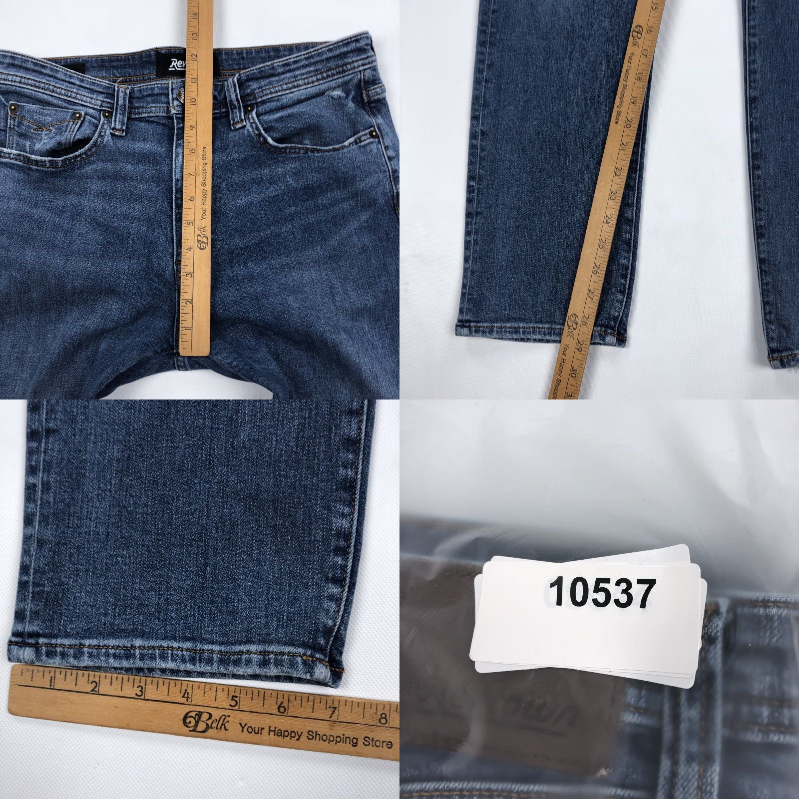 Denime Revtown Decade Denim Automatic Jeans Men 33x32 Dark Wash Straight Fit Size US 33 - 9 Thumbnail