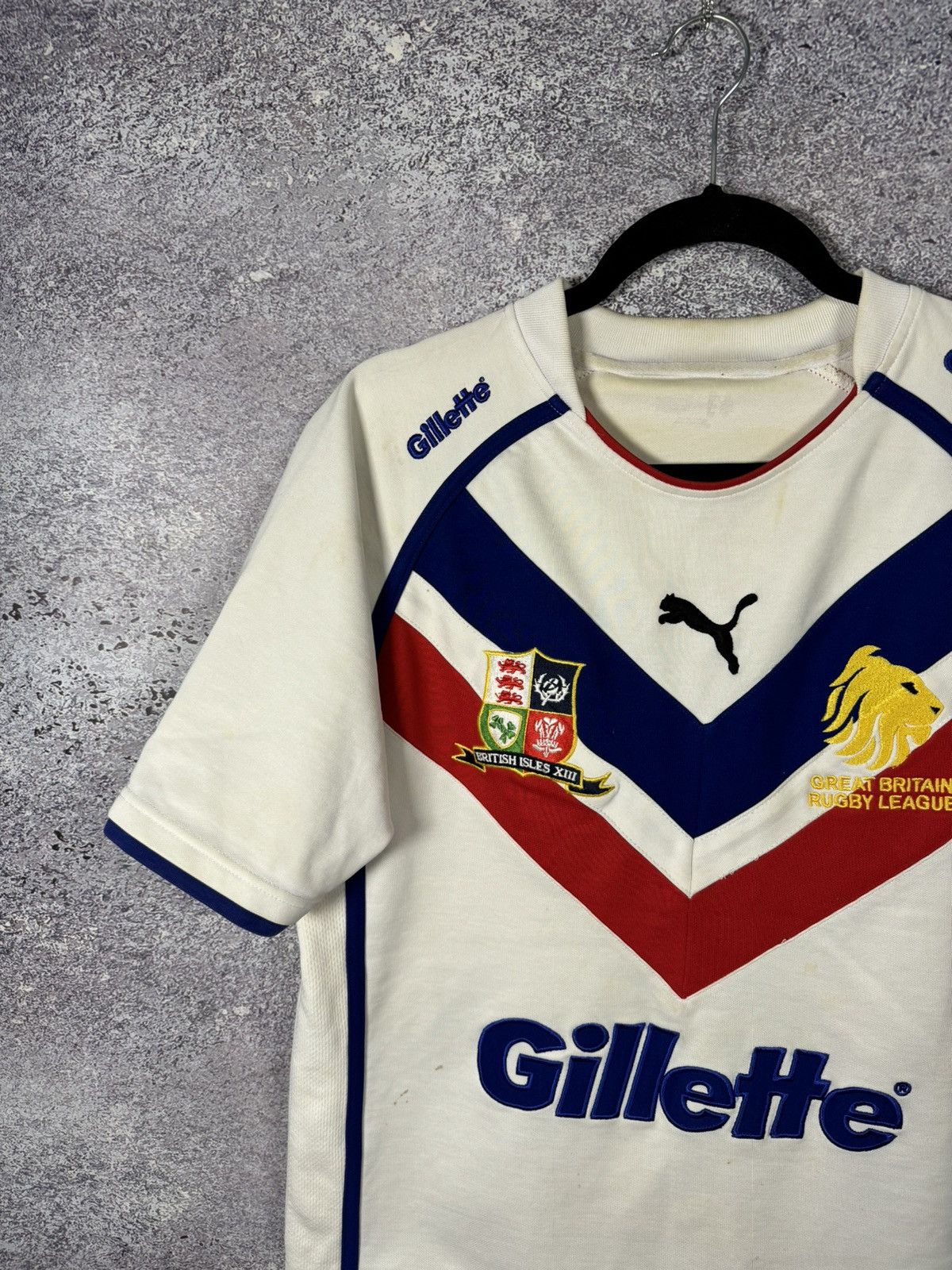 Puma × Vintage GREAT BRITAIN RUGBY LEAGUE BRITISH ISLES 2007 rugby JERSEY Size US S / EU 44-46 / 1 - 3 Thumbnail