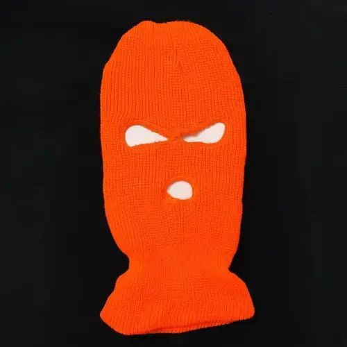 Other Unisex Chunky Plain Solid color Orange Ski Masks Size ONE SIZE - 2 Thumbnail